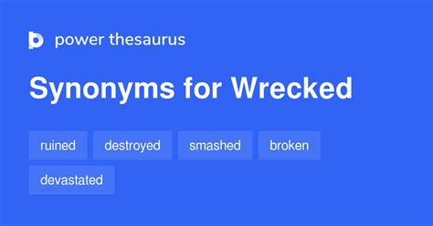 synonyms of wrecked